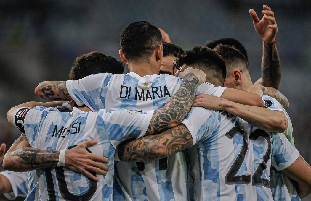 Selección argentina de fútbol, festejo de gol, NA