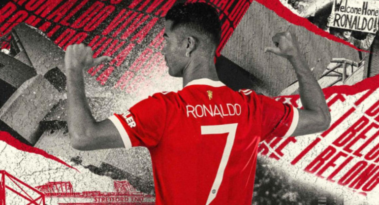Cristiano Ronaldo con la camiseta 7 del Manchester United