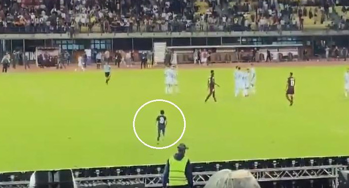 Captura de video corriendo hacia Messi tras partido ante Venezuela