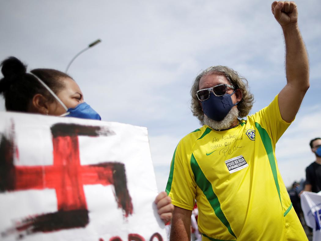 Protesta contra Jair Bolsonaro en Brasil, Reuters