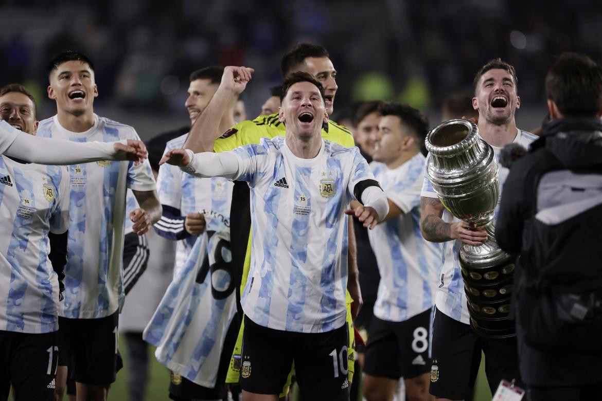Festejos de la Selección Argentina ante los hinchas, Reuters