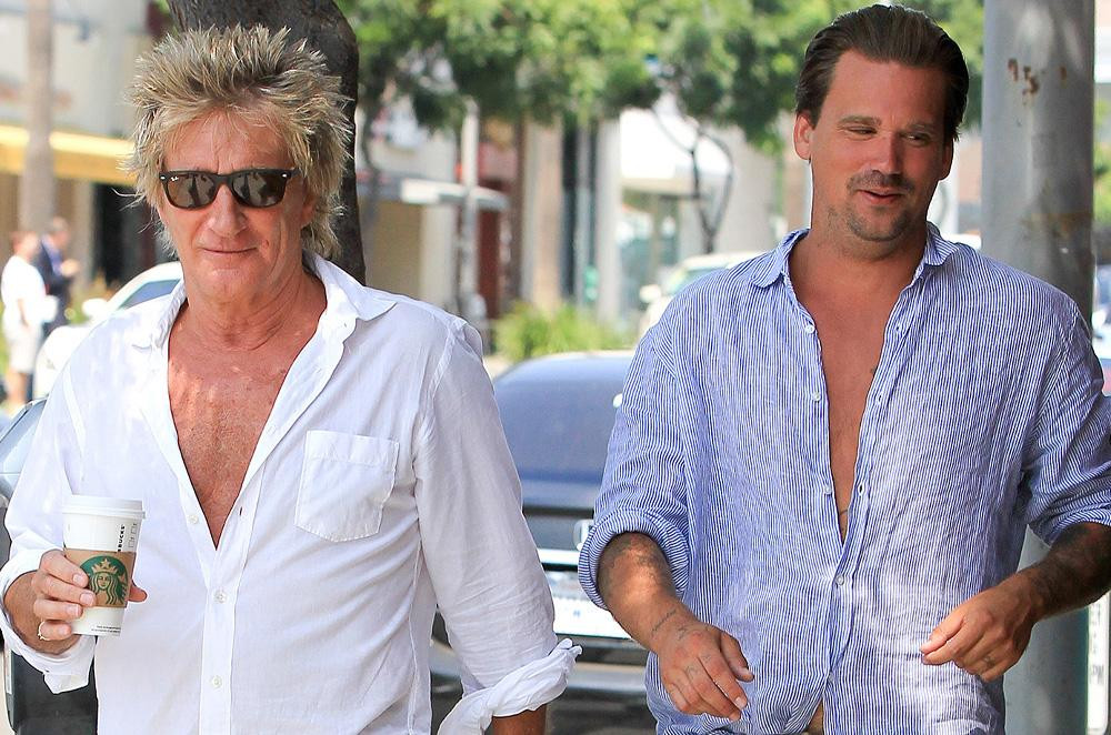 Rod Stewart y su hijo Sean