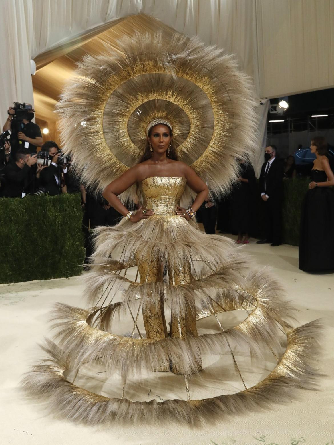 La modelo y empresaria Iman en la MET Gala, Reuters