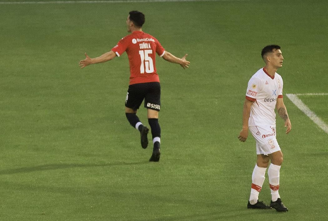 Huracán vs. Independiente, festejo de gol de Independiente, NA