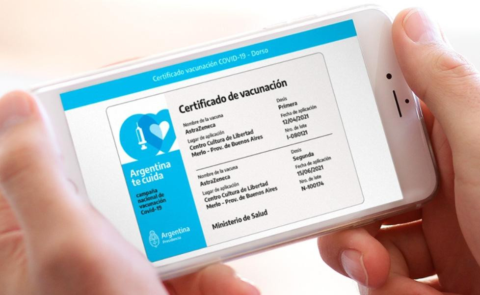 Certificado de vacunación contra coronavirus, Foto NA