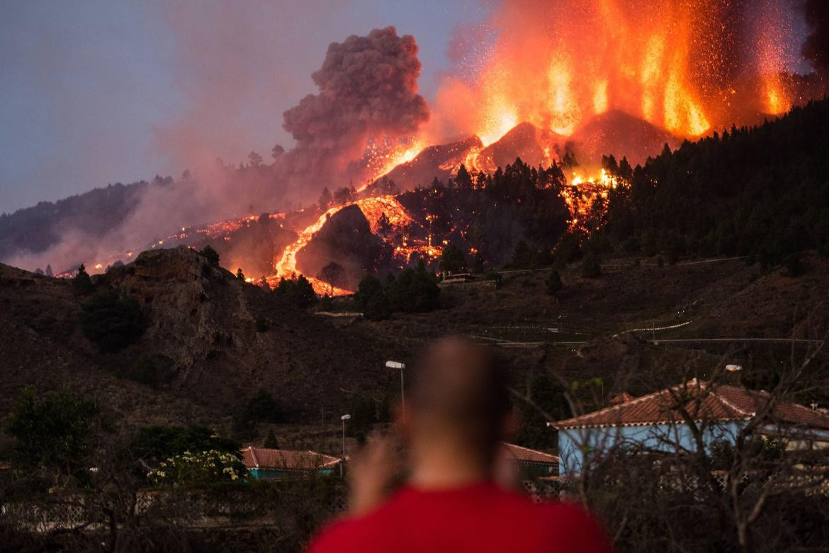 Erupción de un volcán en Canarias, EFE