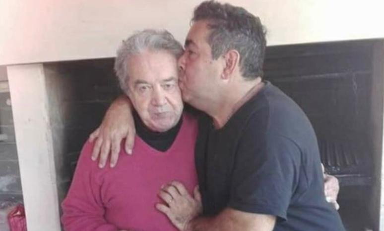 Diego Pérez y su papá, foto NA