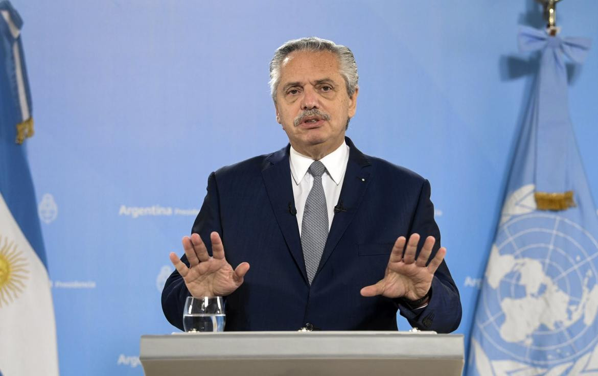 Alberto Fernández, discurso ante la Asamblea General de las Naciones Unidas, Foto NA	