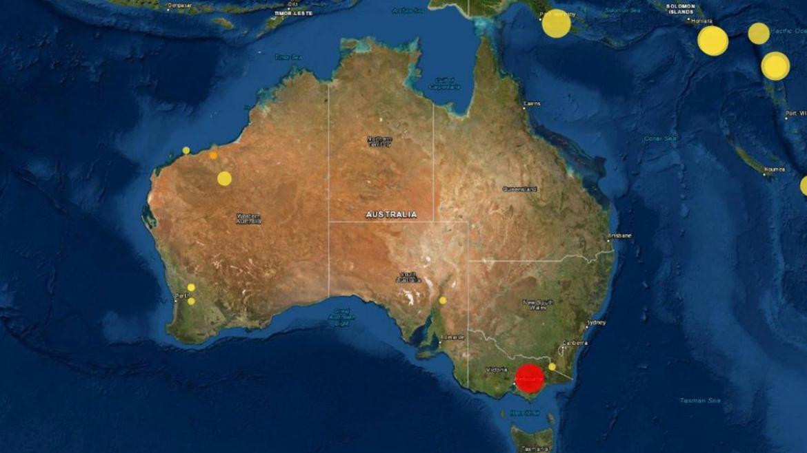 Terremoto en Melbourne, Australia