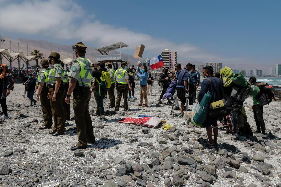 Disturbios en una marcha contra la migración irregular en el norte de Chile, EFE