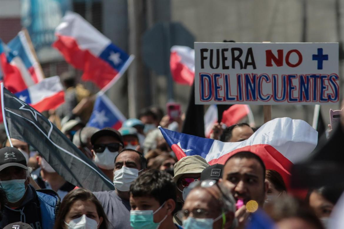 Disturbios en una marcha contra la migración irregular en el norte de Chile, EFE