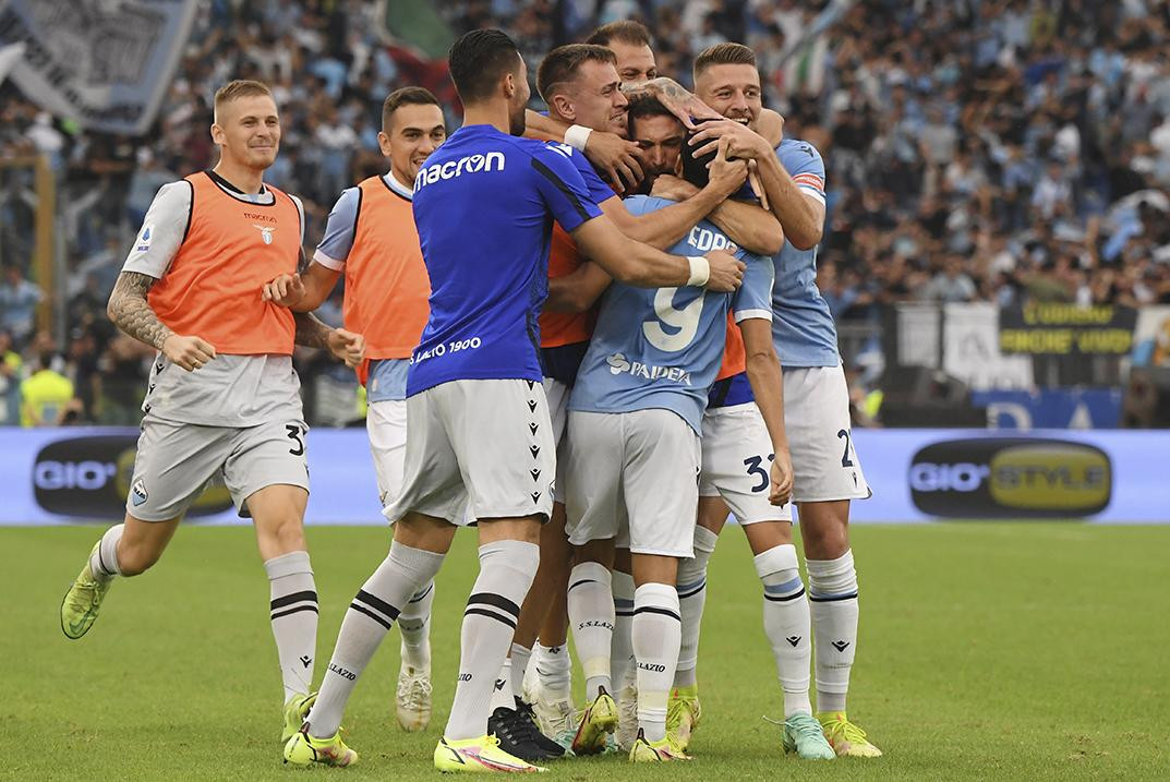 Serie A, fútbol de Italia, festejo de Lazio, Reuters