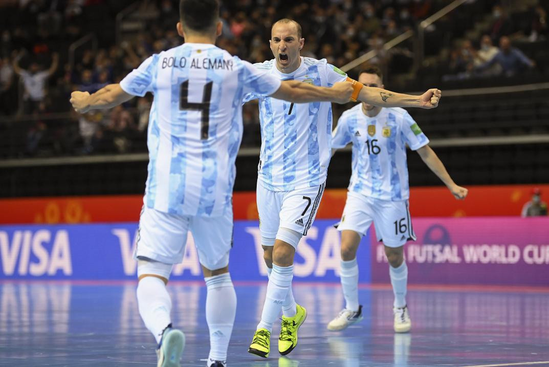 Futsal, festejo de Selección Argentina, NA	