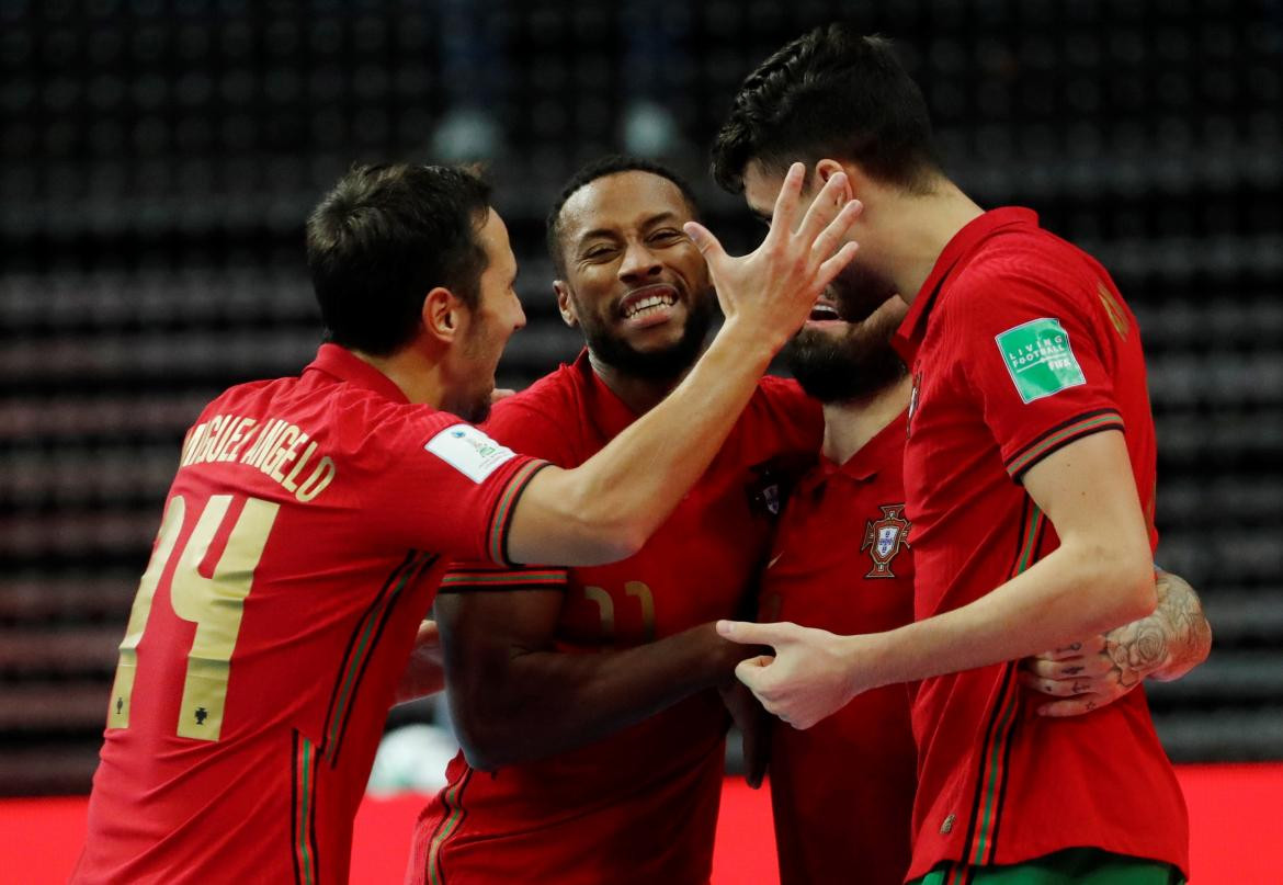 Festejo de la Selección de Portugal de Futsal en el Mundial de Lituania, AGENCIA EFE