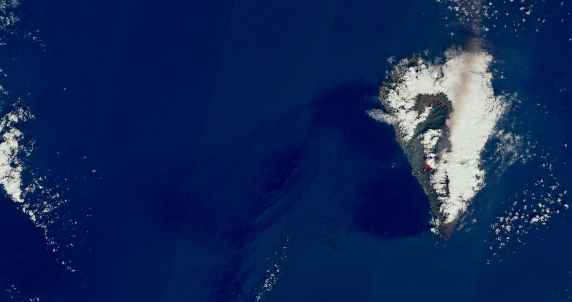 Volcan de La Palma desde un satelite 3. Reuters.