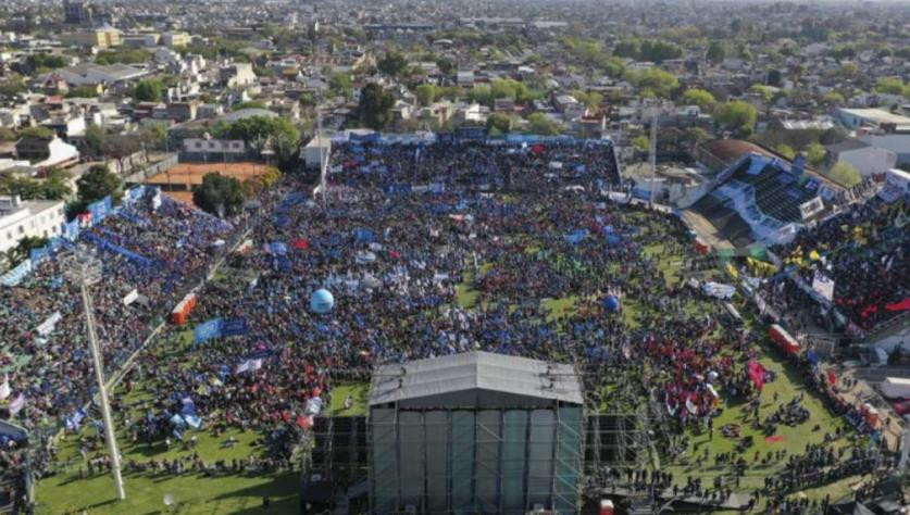 Estadio Nueva Chicago, acto, foto NA