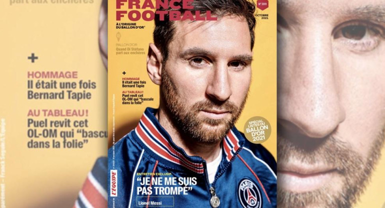 France Football y su tapa en la que Messi engalana una nueva edición de la revista