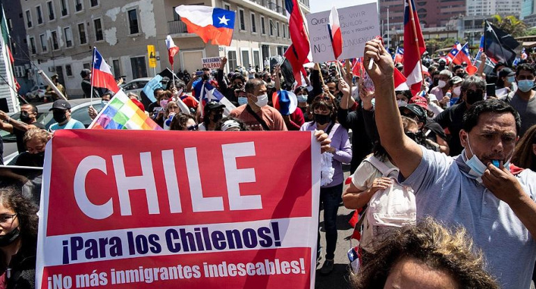 Marchas en Chile contra inmigración, EFE