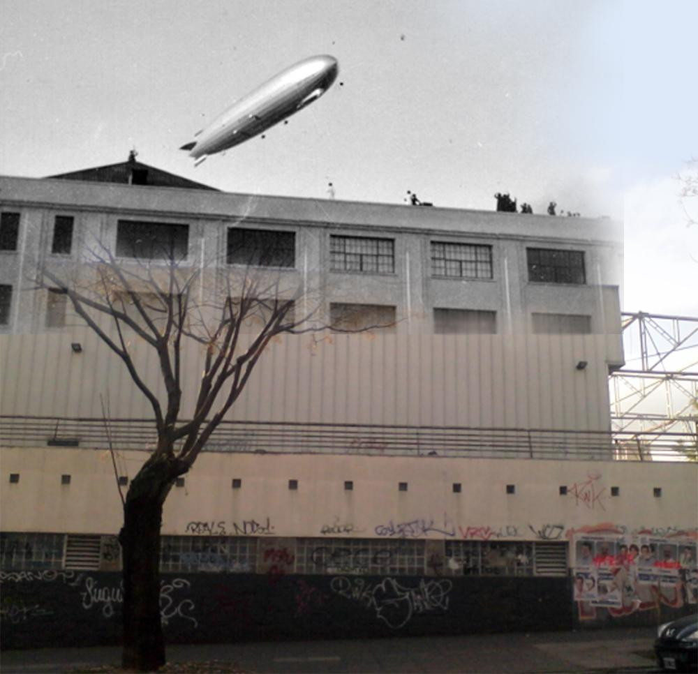 El dirigible nazi Graf Zeppelin sobre la Sedalana en Buenos Aires