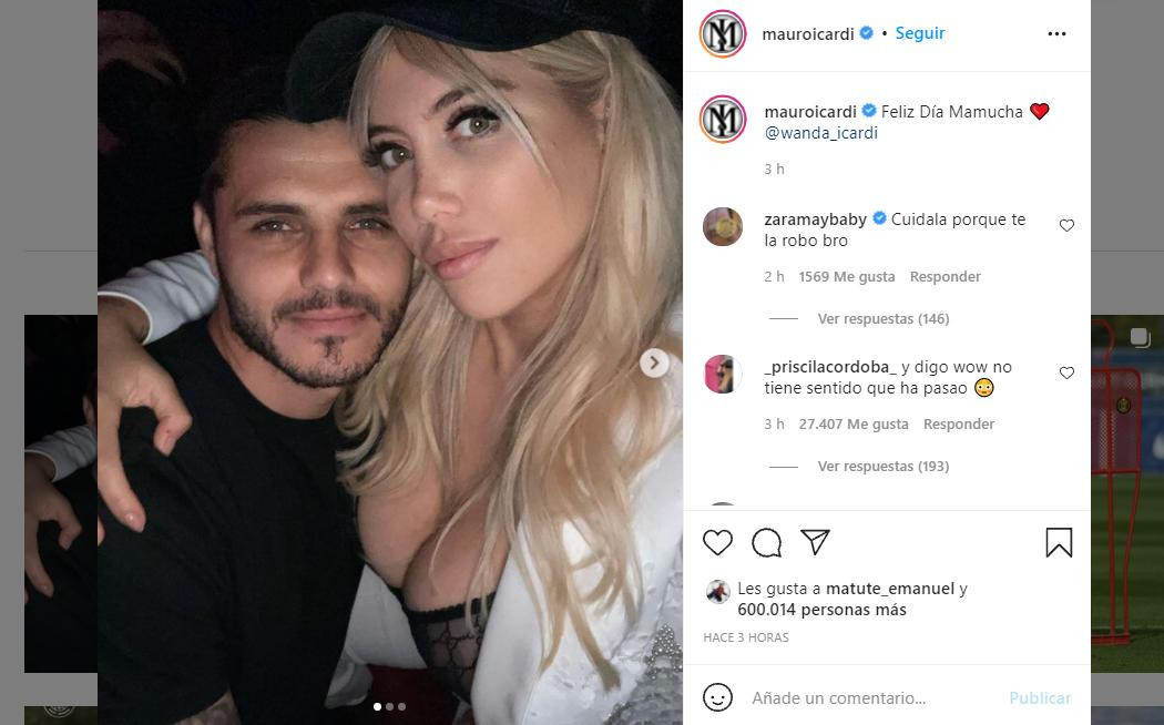 Mauro Icardi y Wanda Nara, IG	