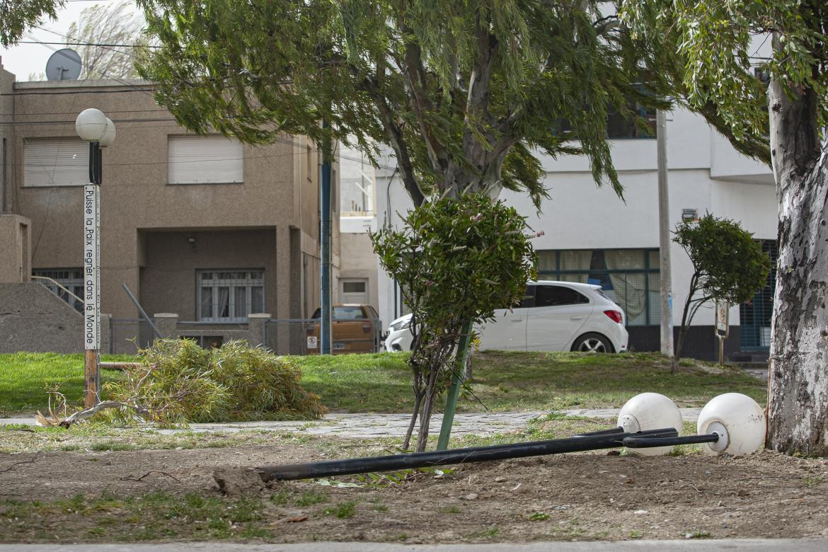 Destrozos por viento en Chubut