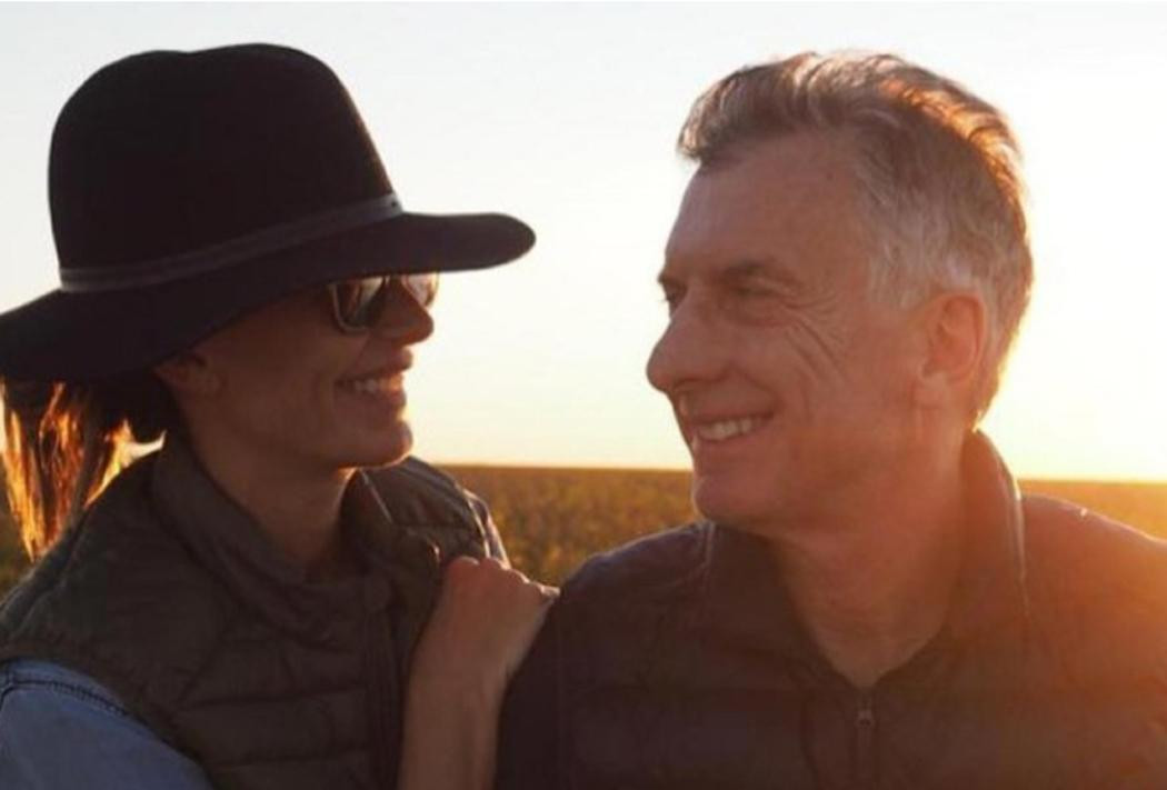 Juliana Awada y Mauricio Macri, foto IG