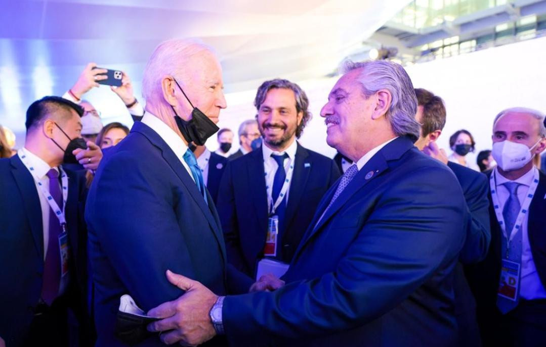 Joe Biden y Alberto Fernández, presidentes, Estados Unidos y Argentina, NA