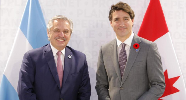 Alberto Fernández y Justin Trudeau, presidentes, Argentina, Canadá, NA
