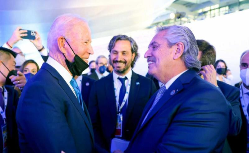 Alberto Fernández y Joe Biden, foto NA