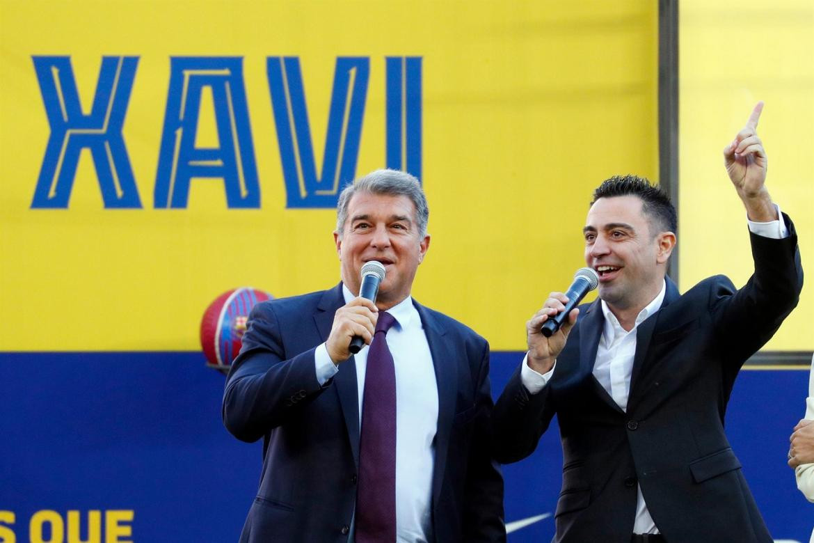 Presentación Xavi Hernández en Barcelona. EFE.