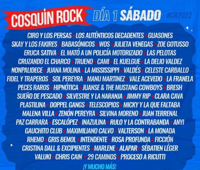 Cosquín Rock anunció la grilla completa de artistas y bandas de su edición 2022