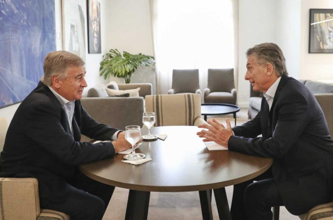 Oscar Aguad y Mauricio Macri, NA