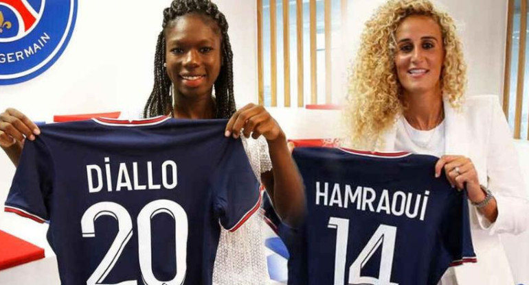 Aminata Diallo y Kheira Hamraoui, jugadoras del PSG