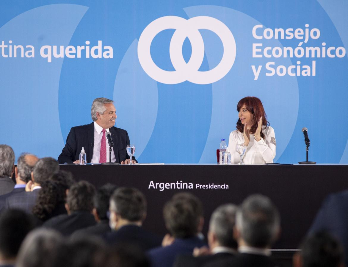 Alberto Fernández y Cristina Kirchner, NA