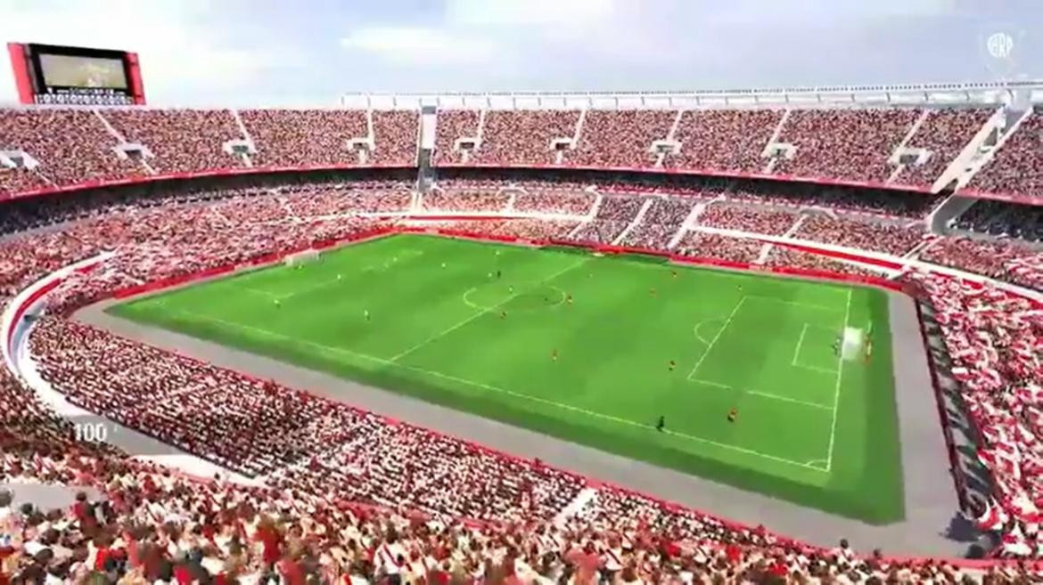 Nuevo estadio Monumental. Foto: captura del video de River Plate.