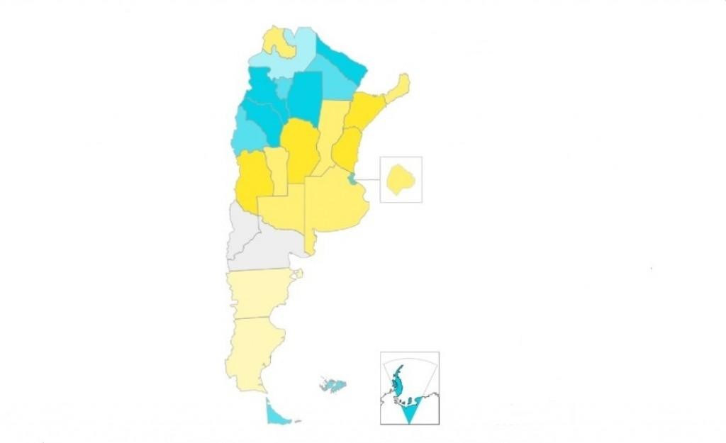 Mapa politico de Argentina. Elecciones 2021.
