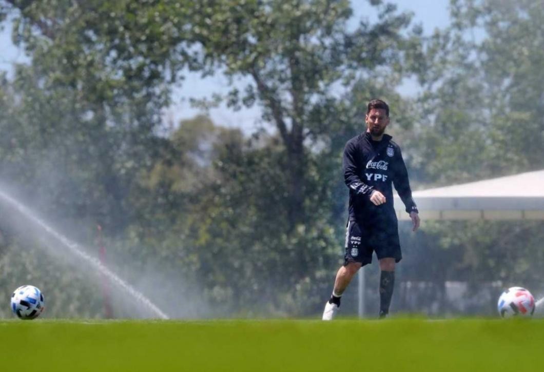 Lionel Messi, Selección argentina,. fútbol, entrenamiento, NA