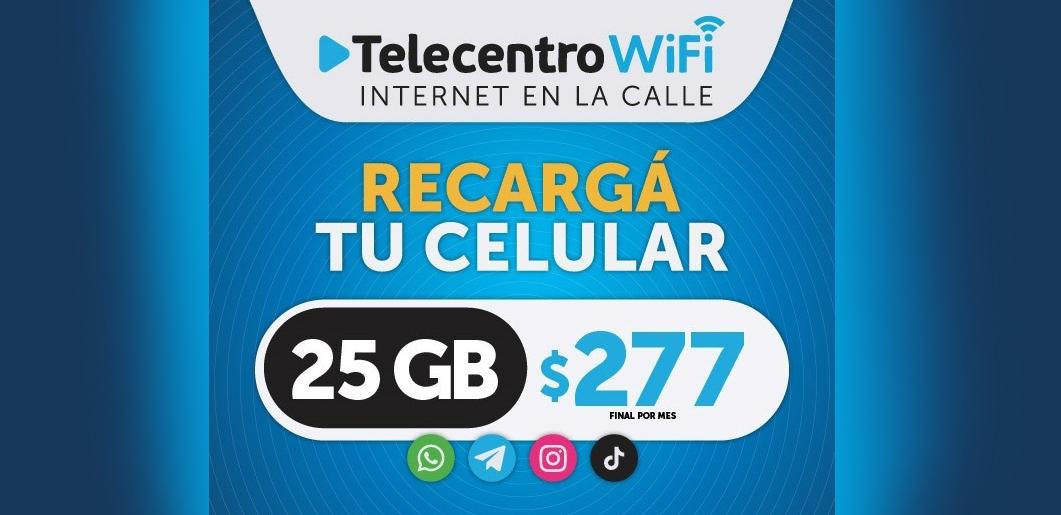 Telecentro WiFi 25GB $277	