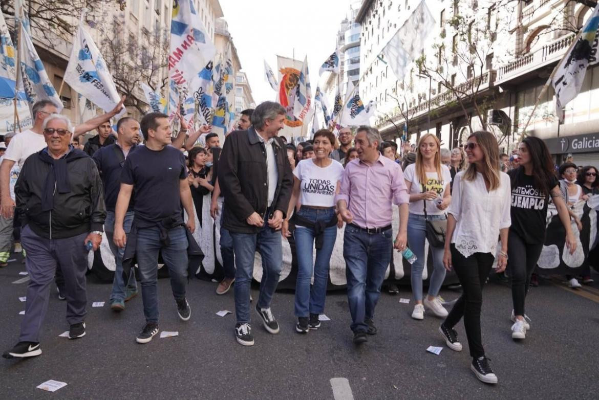 Máximo Kirchner durante el acto por el Día de la Militancia.