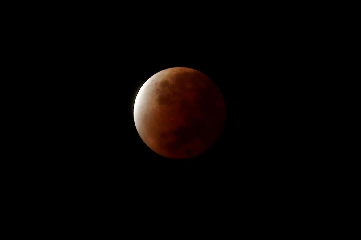 Eclipse Lunar desde El Salvador. EFE.