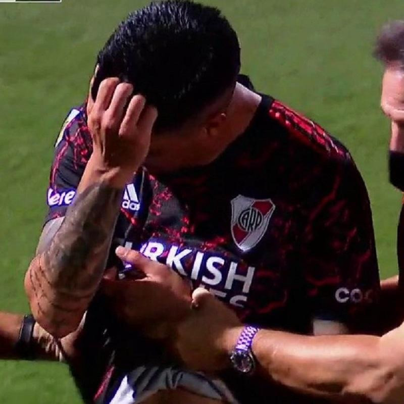 Enzo Pérez, lesionado en River Plate.