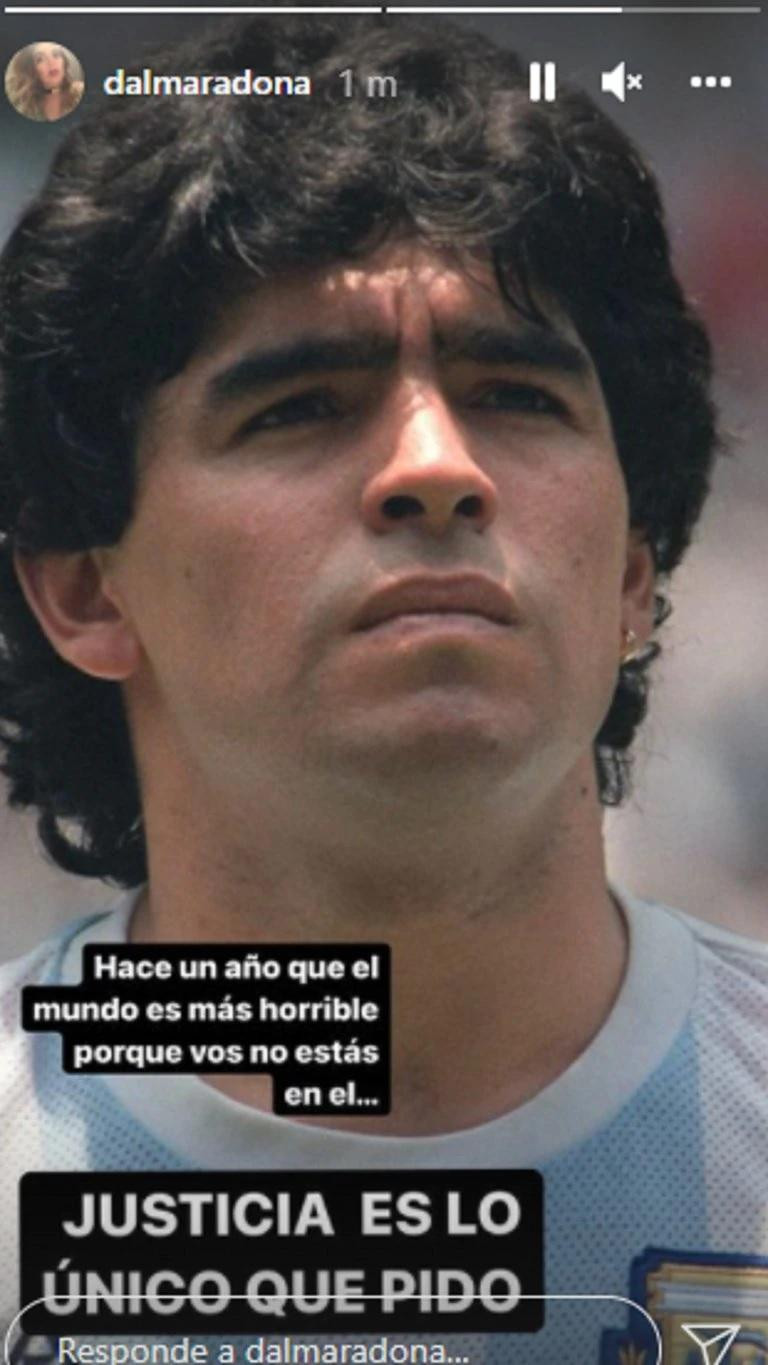 Historia de Instagram de Dalma Maradona