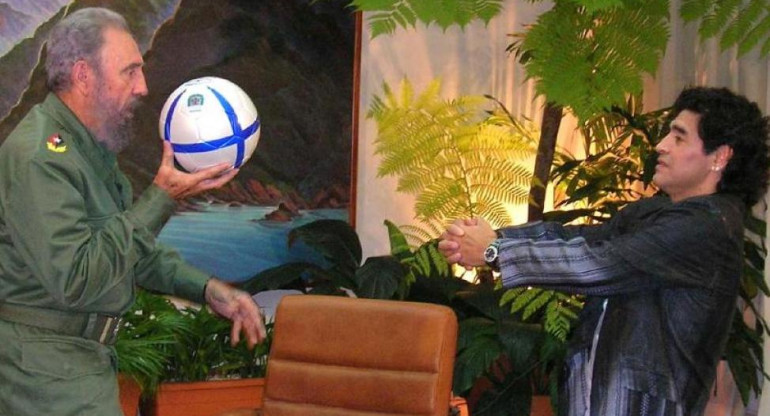 Fidel Castro y Diego Maradona