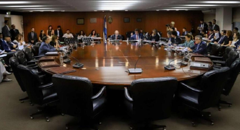 El Consejo de la Magistratura, en una de las sesiones del 2020 Foto: NA