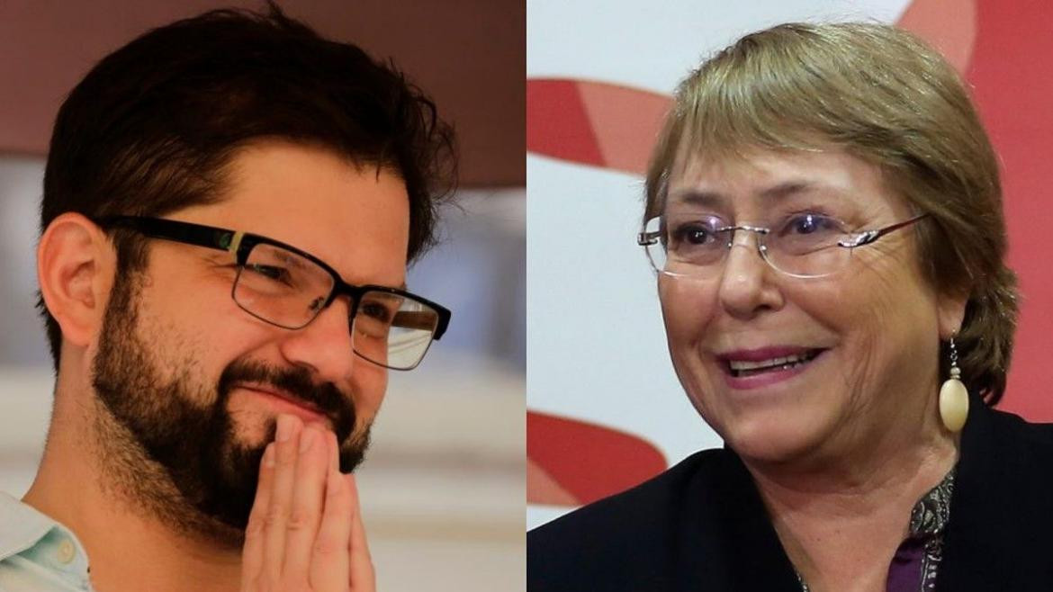 Gabriel Boric y Michelle Bachelet