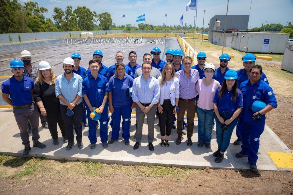 Malena Galmarini, Gabriel Katopodis y Andrés Watson inauguraron la Planta Depuradora Florencio Varela 