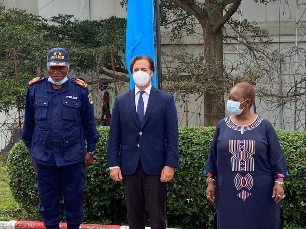 Luis Lacalle Pou, presidente de Uruguay en el Congo