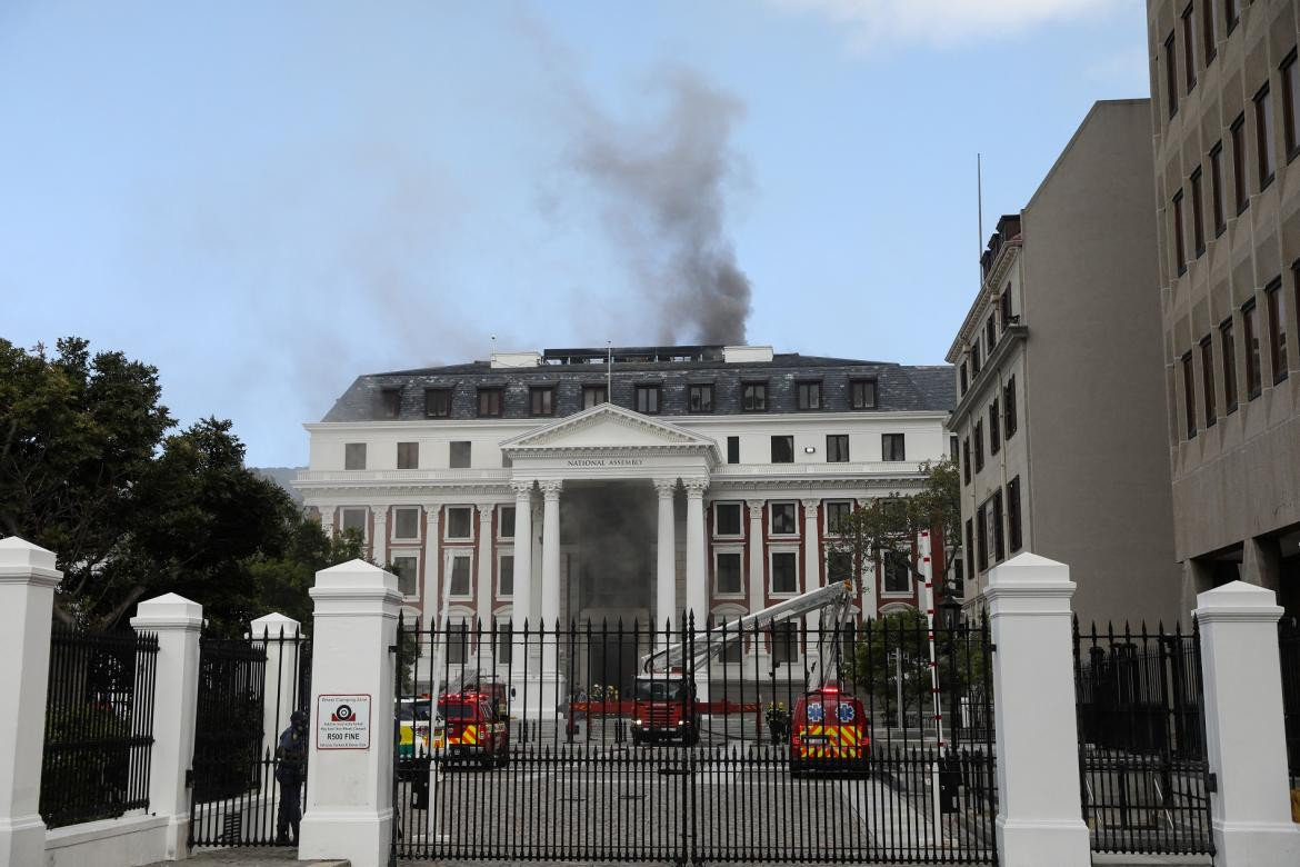 Incendio en el Congreso de Sudáfrica. Reuters. 