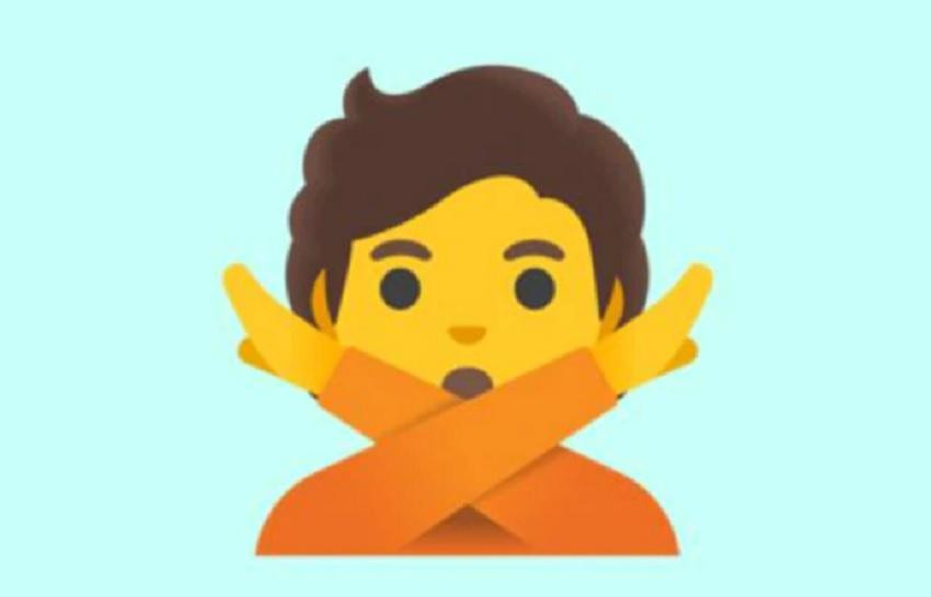 ¿Qué significa el emoji de la persona con los brazos en “X”?