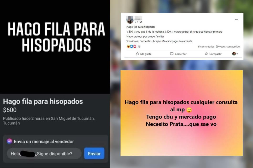 Ofrecen hacer la fila para hisopados a cambio de $600 